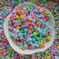 500g DIY Craft Supplies Slime 4/6/8mm Mixed Size Candy Solid Color Acrylic Beads No Hole Plastic Beads