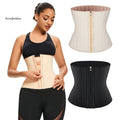25 Steel Bones Latex Waist Trainer Cincher Zip Hook Tummy Control Shape Wear Plus Size Sweat Belt Waist Trimmer