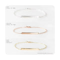 Wholesale Sterling Silver Custom Gold Engraved Logo Name Curved Bar Minimalist Personalized Bracelets for Women Men Dainty