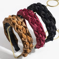 Fashion Retro Design Braid Hair Band with Gradient Color Sporty Unisex Non- Fabric Headband