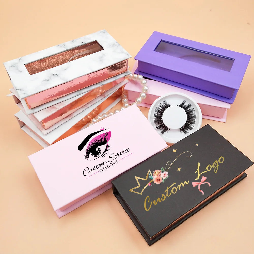 New Design Eyelash Box Packaging pink Lash Box Wholesale OEM Lash Box Packaging