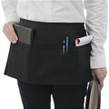 High Quality Cotton Half Body Apron for Chefs and Waiters Custom Logo Printing Washable Two Pocket Waist