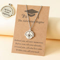 European American Compass Laser Lettering Necklace Graduation Season Gift Jewelry Stainless Steel 2025 Graduation Necklace
