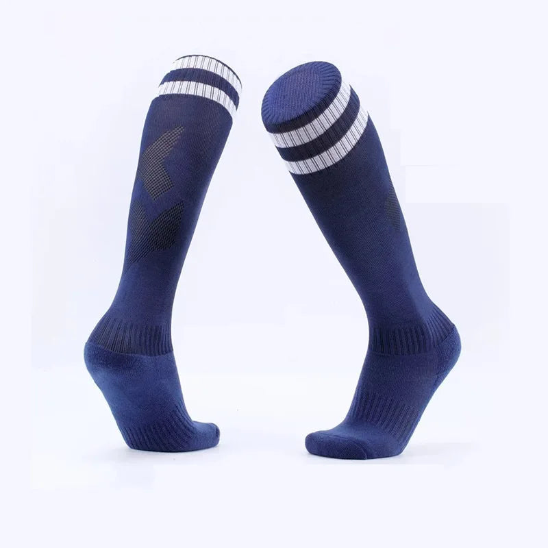 New Youth Towel-Soled Soccer Socks Breathable Sweat-Wicking Sports Socks Comfortable Long-Tube Football Socks