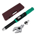 Adjustable Digital Torque Wrench 5-99.6ft.lbs/6.8-135N.m 3/8" Ratchet Head 5-35mm Jaw Buzzer and LED for Car Moto Repair