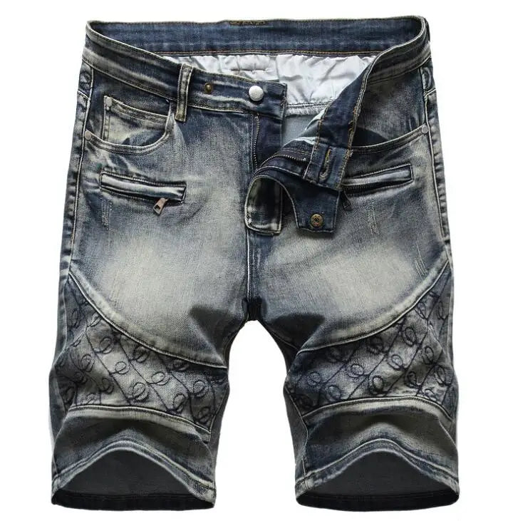 Wholesale New Designer High Street Fashion Jeans Big Size Denim Men Summer Shorts Ripped Jean Shorts