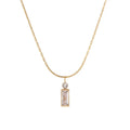 Delicate Stainless Steel Women Geometric Square CZ Zircon Necklaces & Pendants Jewelry for Women Wholesale