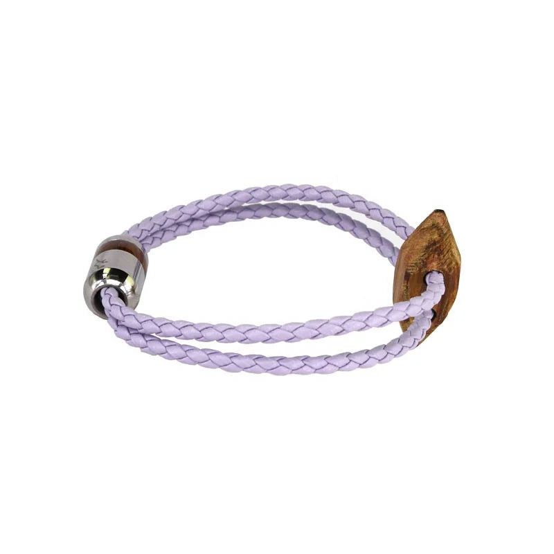 2026 THX Jewelry Manufacture Inventory Wholesale Purple Leather Vintage Magnetic Clasp Charm Bracelet Children's Anniversary