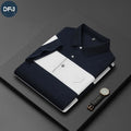 XL Summer Half-Sleeved for  Shirt Cotton Woven Breathable Comfortable Loose Top with Striped Lapel Embroidery Comfortable Ou