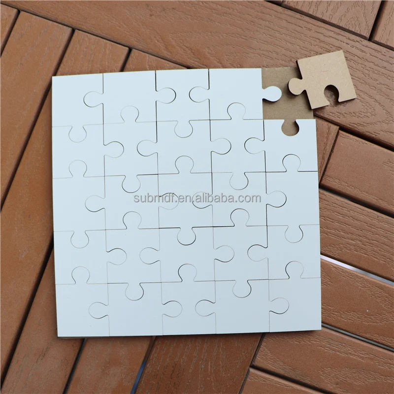 Promotional Square Blank Jigsaw MDF Sublimation Puzzle Heat Press Printing Toy