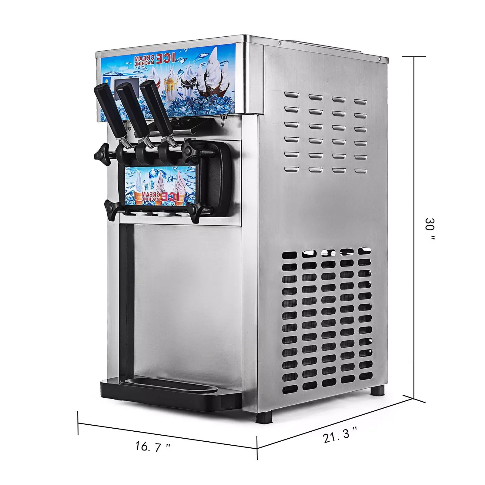 PEIXU 2025 Street Food Ice Cream Machine Soft Yogurt Ice Cream Machine Affordable
