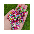 4/6/8mm Mixed Size Round Acrylic Pearl Beads No Hole Colorful Loose Spacer Bead 500g Home Party DIY Embellishment Decor