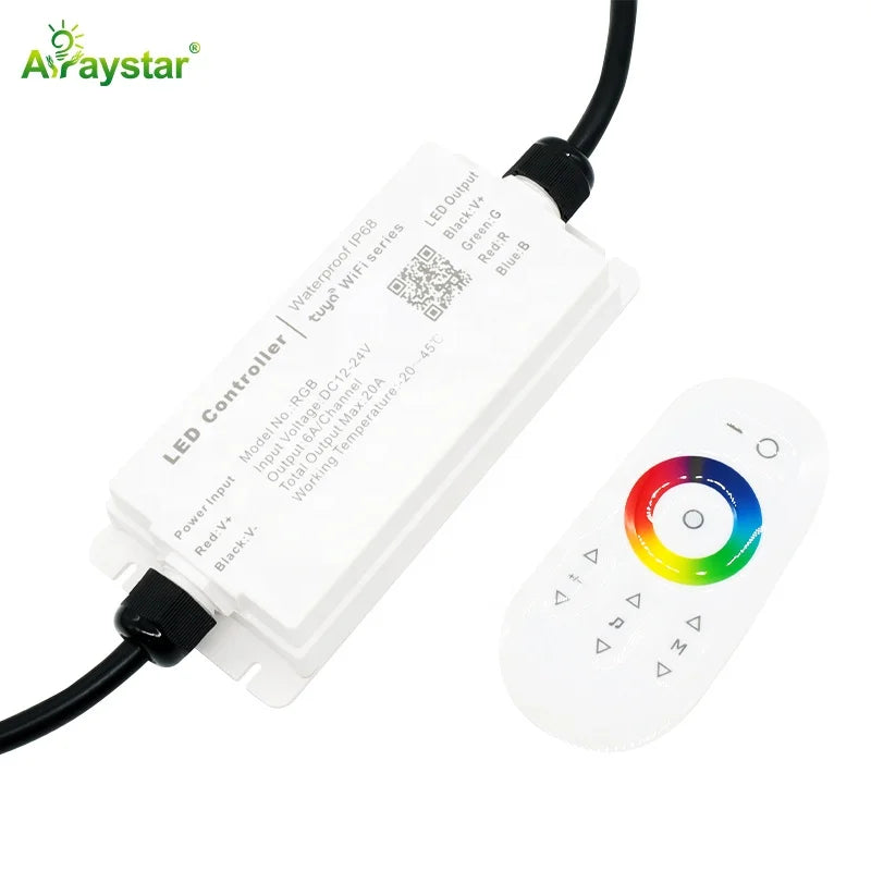 IP68 Waterproof WIFI RGB LED Controller Work with Tuya APP Plastic Housing with APP Function LED Controller