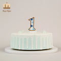 Double Face Printed Novelty Gold Number Candle 0-9