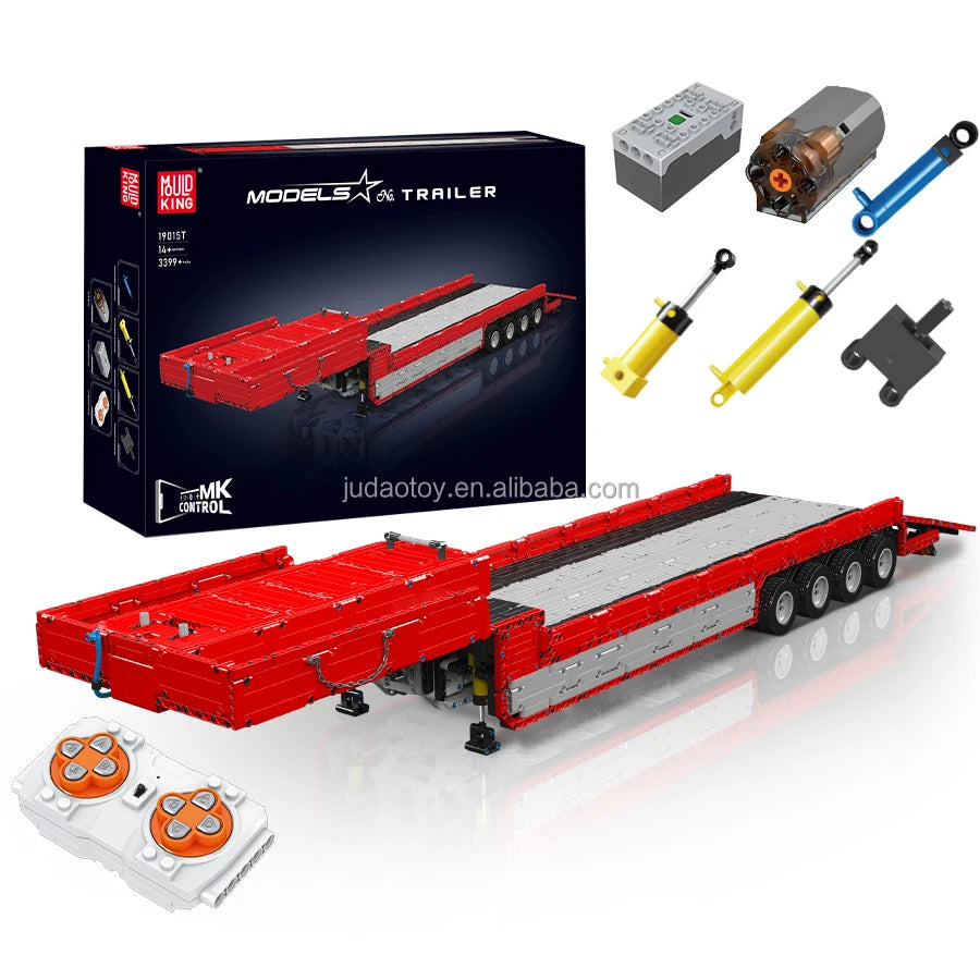 MOULD KING 19015T H16 Pneumatic Tractor MOC Building Blocks Set puzzle Engineering Vehicle Toy for Kids Christmas Gift