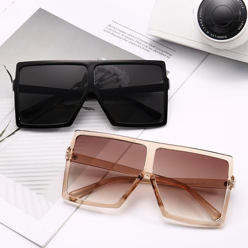 12332 Superhot Eyewear 2020 Trend Design Oversize Men Women Sunglasses Cool Square Flat Top UV400 Shade Nice Daily Accessory