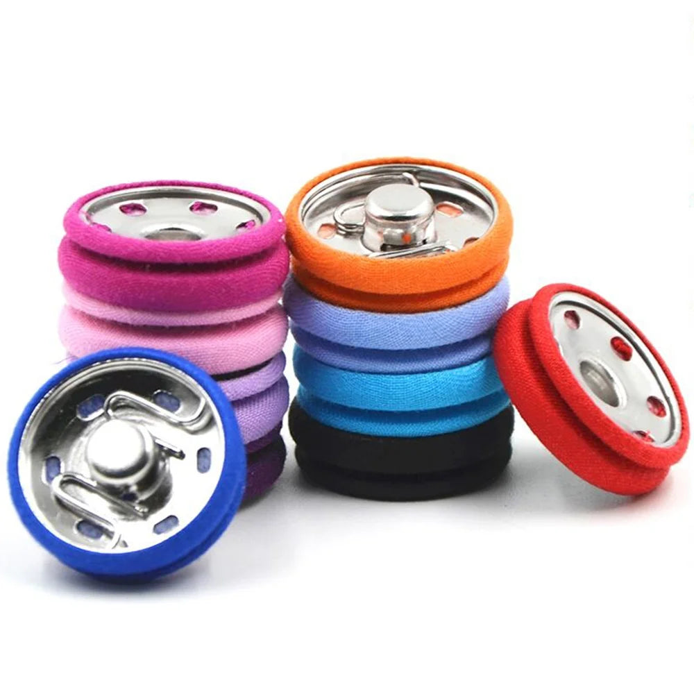 Hot Sale Metal Fabric Button Snap Fasteners Press Cloth Button for Women Over Coat Sewing Button