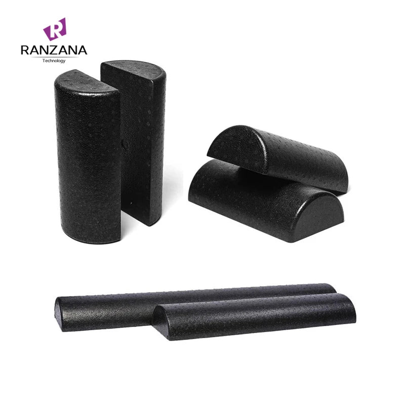 High Density  Yoga Column Roller EPP Custom LOGO Fitness Balance Training Half Round Yoga Foam Roller