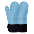 Extra Long Professional Heat Resistant Silicone Mitt Kitchen Cooking Pot Holders Silicone Oven Mitt with Quilted Liner