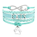 Factory Infinity Love Best Friend Kitty Kitten Cat Lover Women Person Lover Paw Print Cat Mom Friendship Bracelet for Women