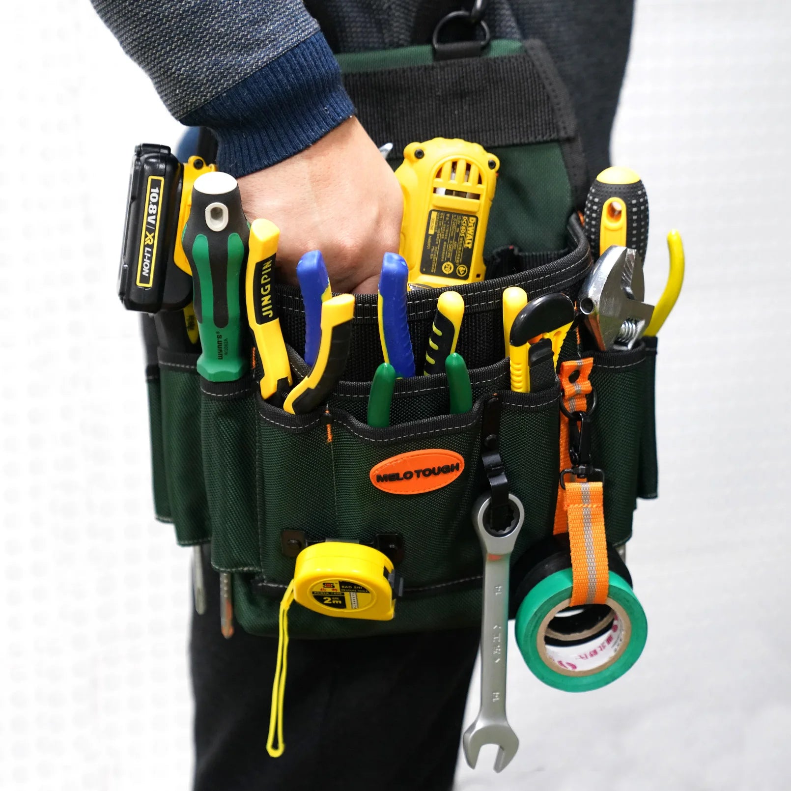 Electricians Tool Pouch Bag Working Pouch Organizer for Construction Plumbe Tools Maximum Storage