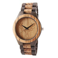 TJW Fashion Men's 45mm Round Dial Wooden Business Style Quartz Watch with Pointer Display Miyota Movement