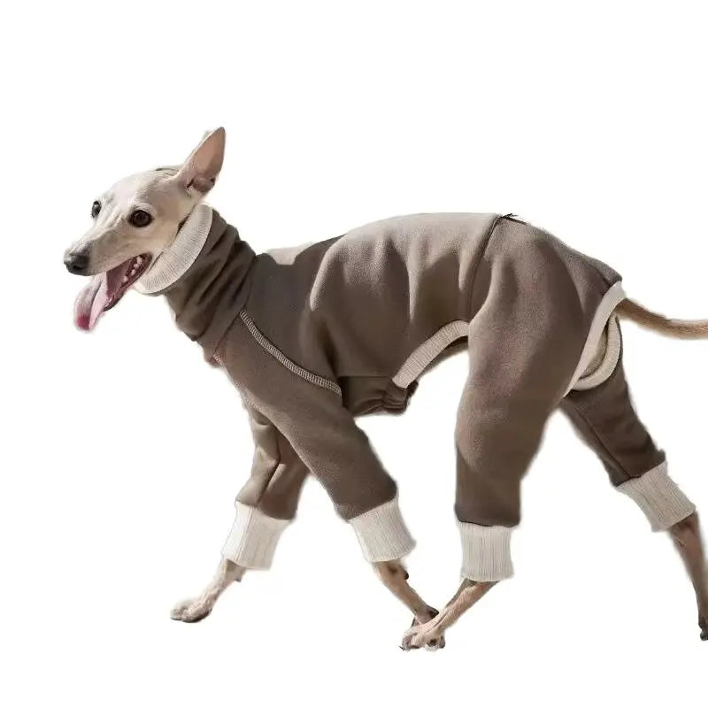 Wholesale Eco-Friendly Thick Polyester Solid Modern Dog Sweaters High Neck Slightly Elastic Four-Legged Base Warm for Spring