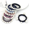 Wholesale High Elastic Polyester Mix Color Adjustable Size Fashion Simple Style Seamless Thick Hair Ring Ponytail Accessory