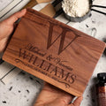 Customized Walnut Wood Cutting Board with Personalized Logo Small MOQ Wooden Engraved Chopping Block Perfect Gift