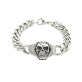Men Custom Jewelry Stainless Steel Charms Skull Bracelet Wire Bracelet Stainless Steel