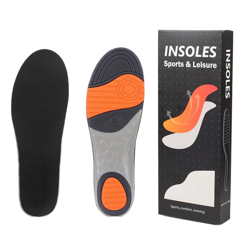 Melenlt Shock Absorption Foot Insole with Arch Support Anti-Twist Breathable EVA Shoe Insert for Running Basketball