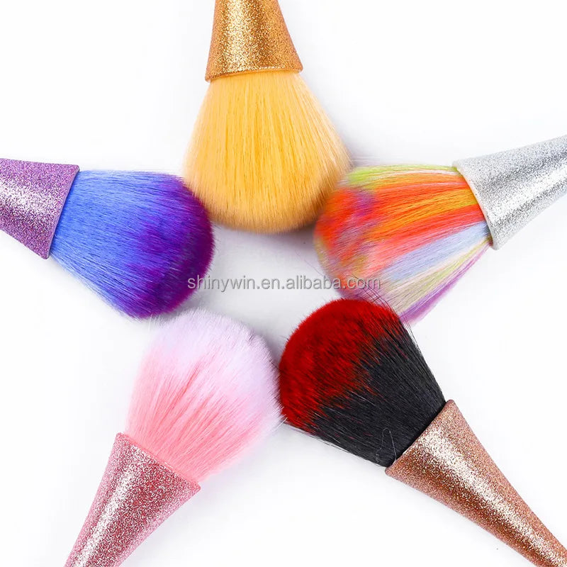 Multi-functional Nail Art Powder Brush Makeup Brush Nail Dust Cleaning Tools for Nail Salon Beauty