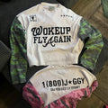 Custom Men Screen Printing Raw Hem Vintage Distressed Acid Washed Graphic Tees t Shirt Double Layer Long Sleeve T-shirt