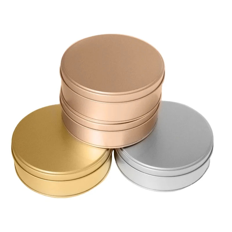 Round Tin Box 124*40 Jewelry Metal Gift Box Wedding Candy Box Custom