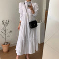 Wholesale 2026 Spring and Summer Casual Loose Female Dress Elegant Temperament Ruffled Pleated Female Dress