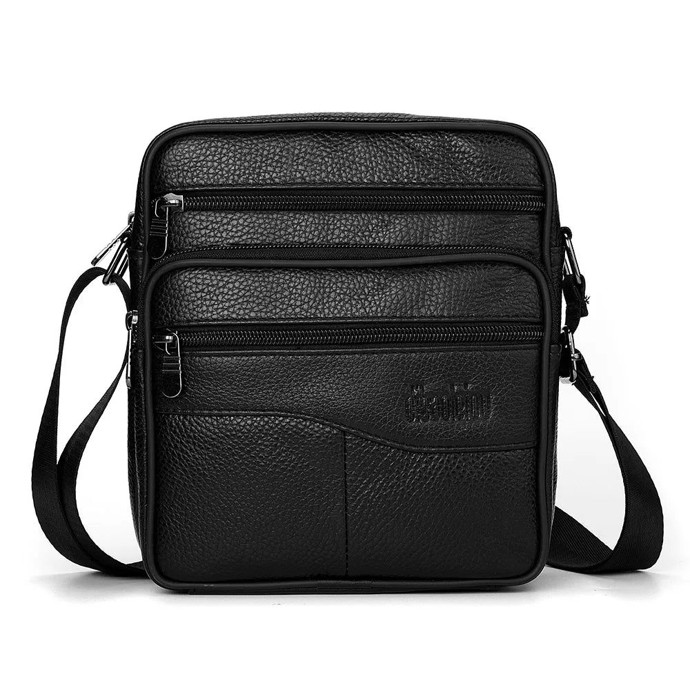 Fashion Travel Genuine Leather Crossbody Bags for Men Messenger Bag Leather Designer Men's Shoulder Bags Male Handbag