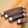 JAYA Vintage Leather Pull Handle Classical Furniture Knobs Cabinet Handles for Home Kitchen Drawer Decoration