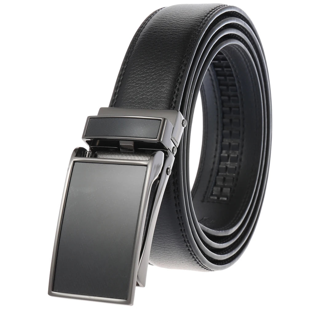 Wholesale Formal Adjustable Pin Buckle Steel Buckle Cow Hide Customized Width & Length Belts LY55-0225-1