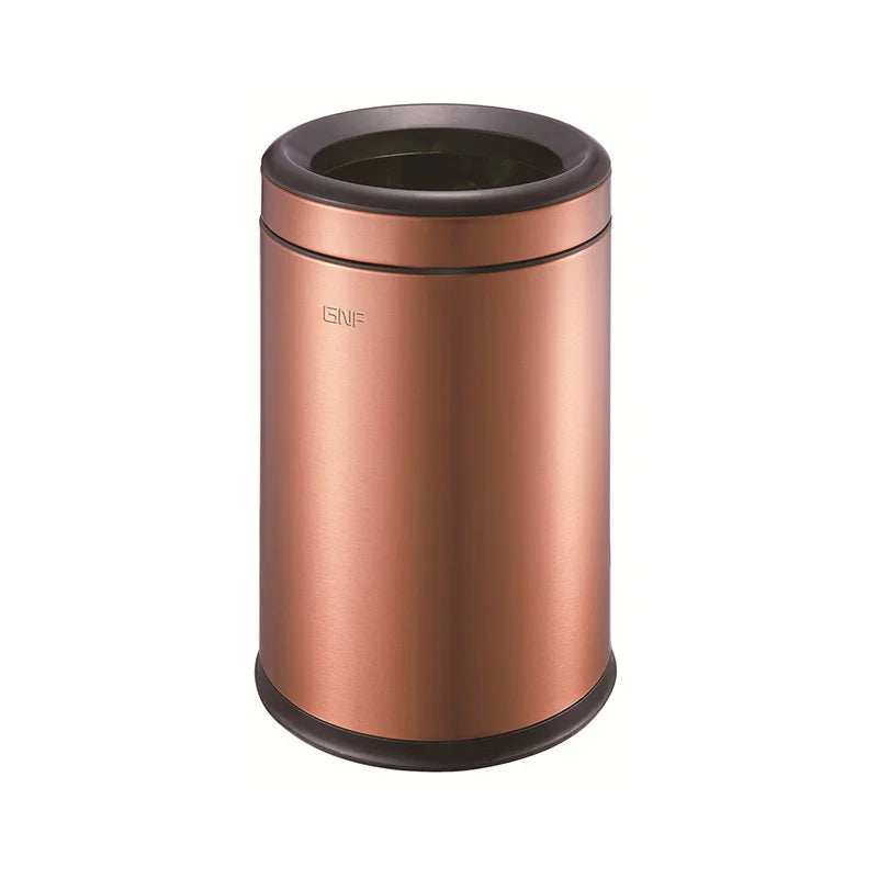 New Indoor Stainless Steel & PP Open Top Waste Bin 6L/8L/10L/12L Eco-Friendly Fingerprint-Proof Silent Pedal Operated Kitchen