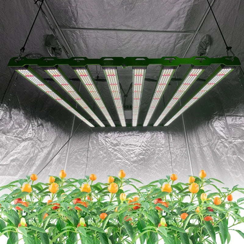 Rotate Outward/inward KingBrite 800W Samsung LM301H EVO LED 8 Bars Grow Light for Indoor Plant