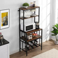 Multi-Purpose Standing Type Metal & Wood Kitchen Storage Rack Multi-Tier Durable Eco-Friendly Organizer
