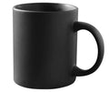Wholesale Custom 11 Oz Smooth Black Porcelain Ceramic Coffee Mug Classic Ceramic Cup with Handle for Latte Tea