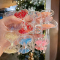 Transparent PVC Rhinestone Sequin Bow Headband for Christmas Day Children's Hair Accessories