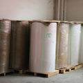 European Blue Glassine Self Jumbo Rolls Kraft Paper / Thermal Label Acrylic Water Base / Hot Melt Heat-Resistant Water Activated