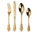 Royal Palace 5 Star Hotel Stainless Steel Gold Fork Spoon and Knife Flatware Cutlery Set