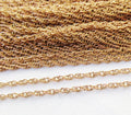 Tiny Oval Link Chain 1.3x2mm Raw Brass Chain DIY Jewelry Findings