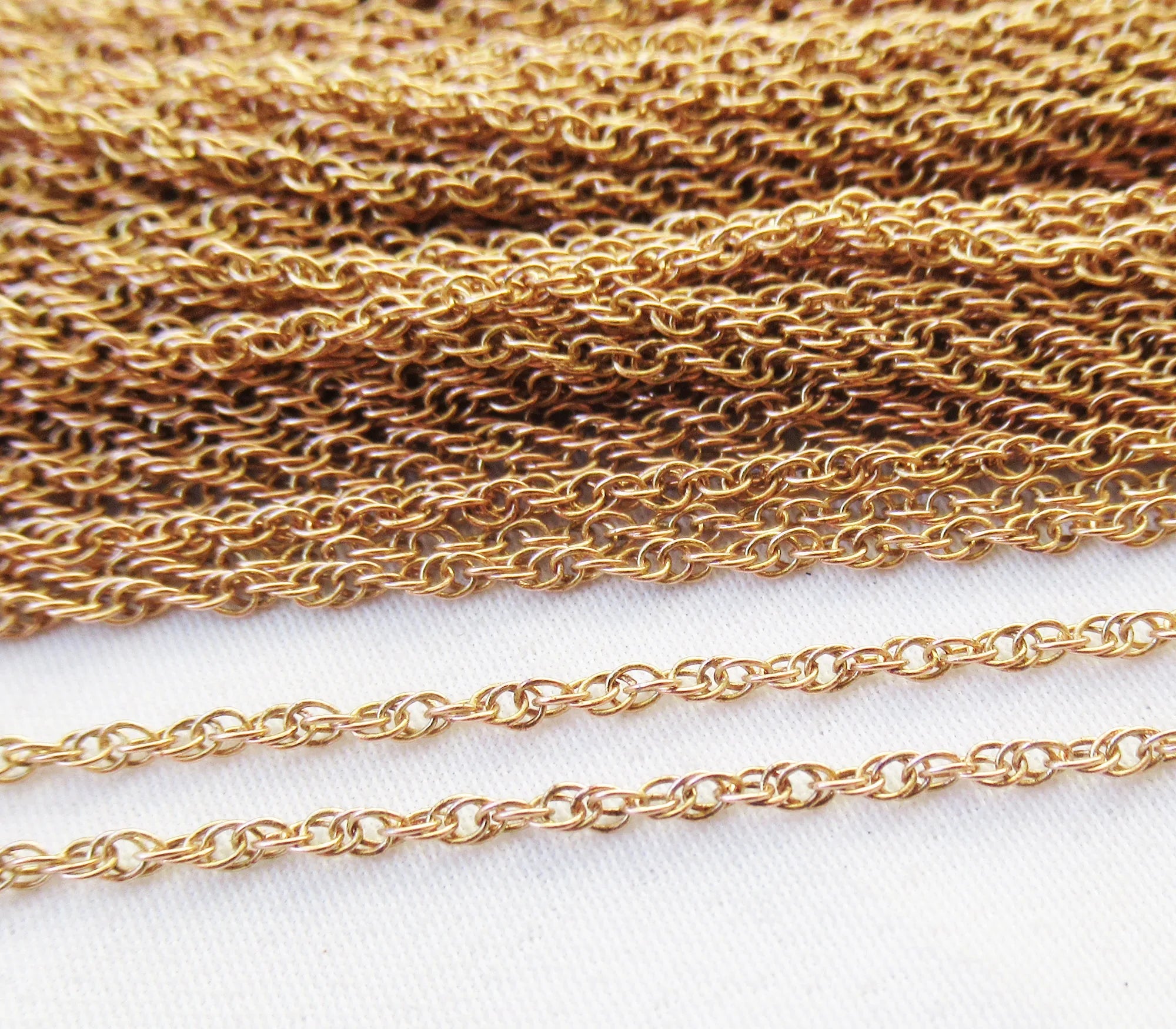 Tiny Oval Link Chain 1.3x2mm Raw Brass Chain DIY Jewelry Findings