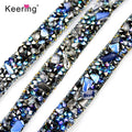 Wholesale Rhinestone Fix Iron on Handmade Bead Trim for Garment WRPB-164