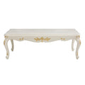 2023 New Arrival Luxury Chinese White Hand Carved Durable Modern Coffee Table Exquisite Living Room Tea Table