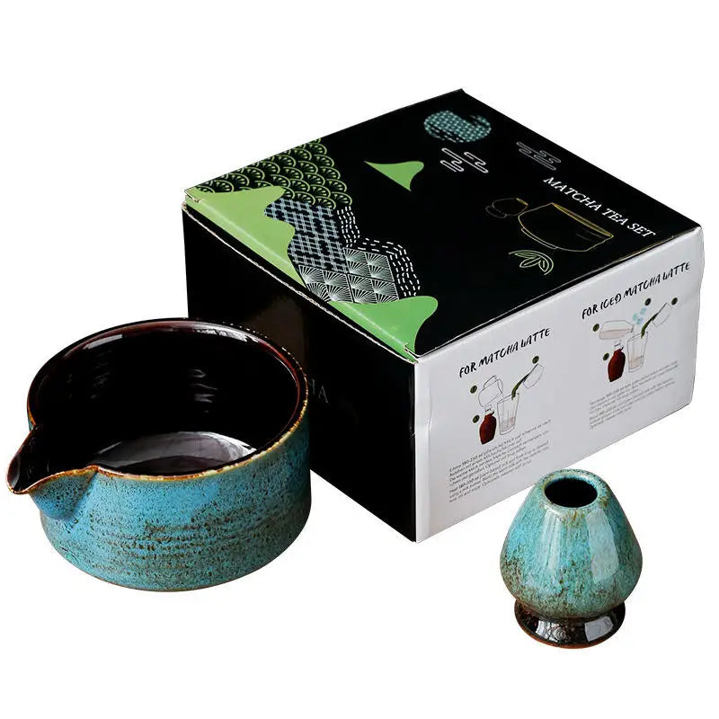 Customized logo Gift Packing Handmade Bamboo Bowl Tea Brush Matcha Set Ceramic Matcha Whisk Tool Kits Tea Sets